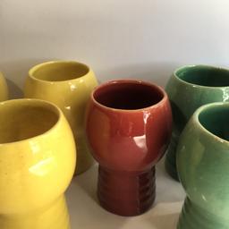 Set of 9 Vintage Ceramic Goblets