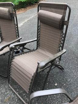 Awesome Lot of Reclining Outdoor Chairs with Cup Holders & Arm Chair - Never Used