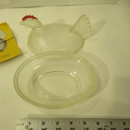 Chicken In The Oven With Recipes Hy-Temp Oven Ware by Indiana Glass Co. with Original Box!