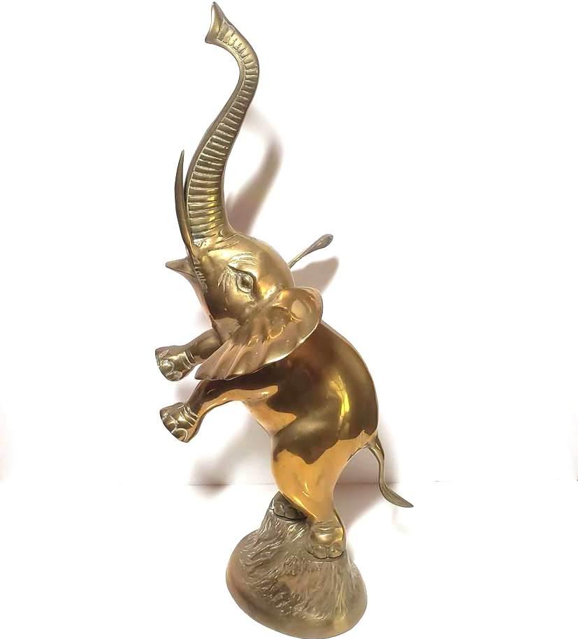 Vintage Large Brass Elephant