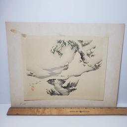 Vintage Kono Bairei Artwork Signed and Numbered
