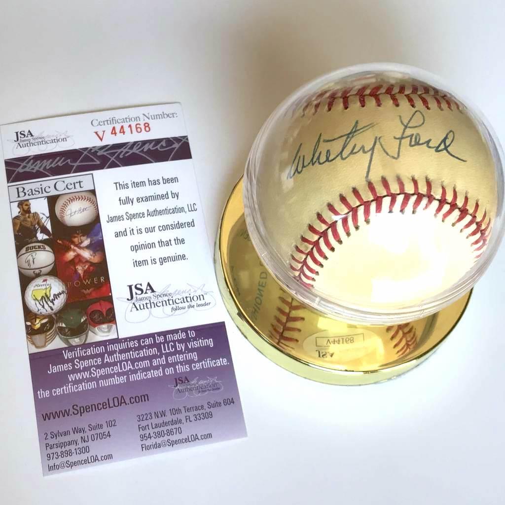 Whitey Ford Signed Rawlings Official MLB Baseball Authenticated by JSA