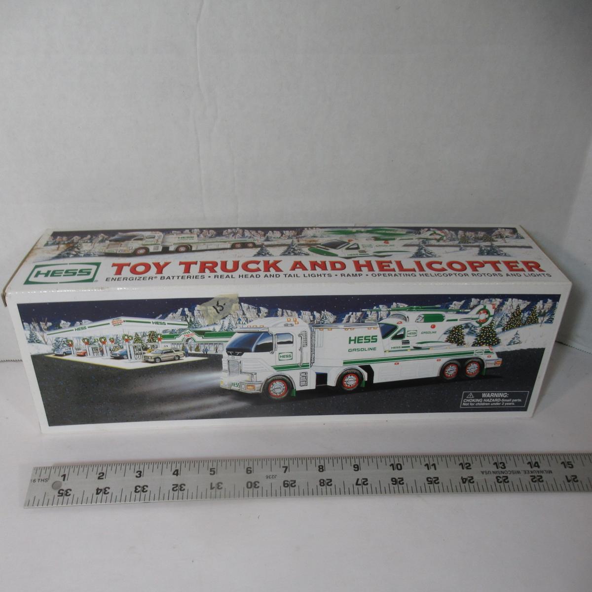 Hess Toy Truck & Helicopter Moving Parts & Working Lights - In Box