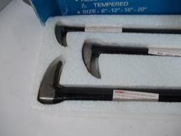 4 Piece Pry Bar Set by Central Forge  New in Box+6