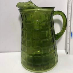 Green Glass Pitcher