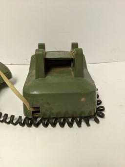 Vintage Green Rotary Desk Top Telephone