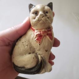 Vintage Cast Iron Cat Bank