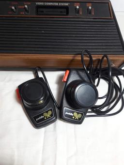 1980 Atari Game System with Box,Joysticks & Paddles