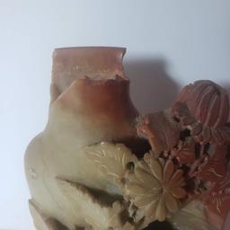 Vintage Asian Carved Vase Planter