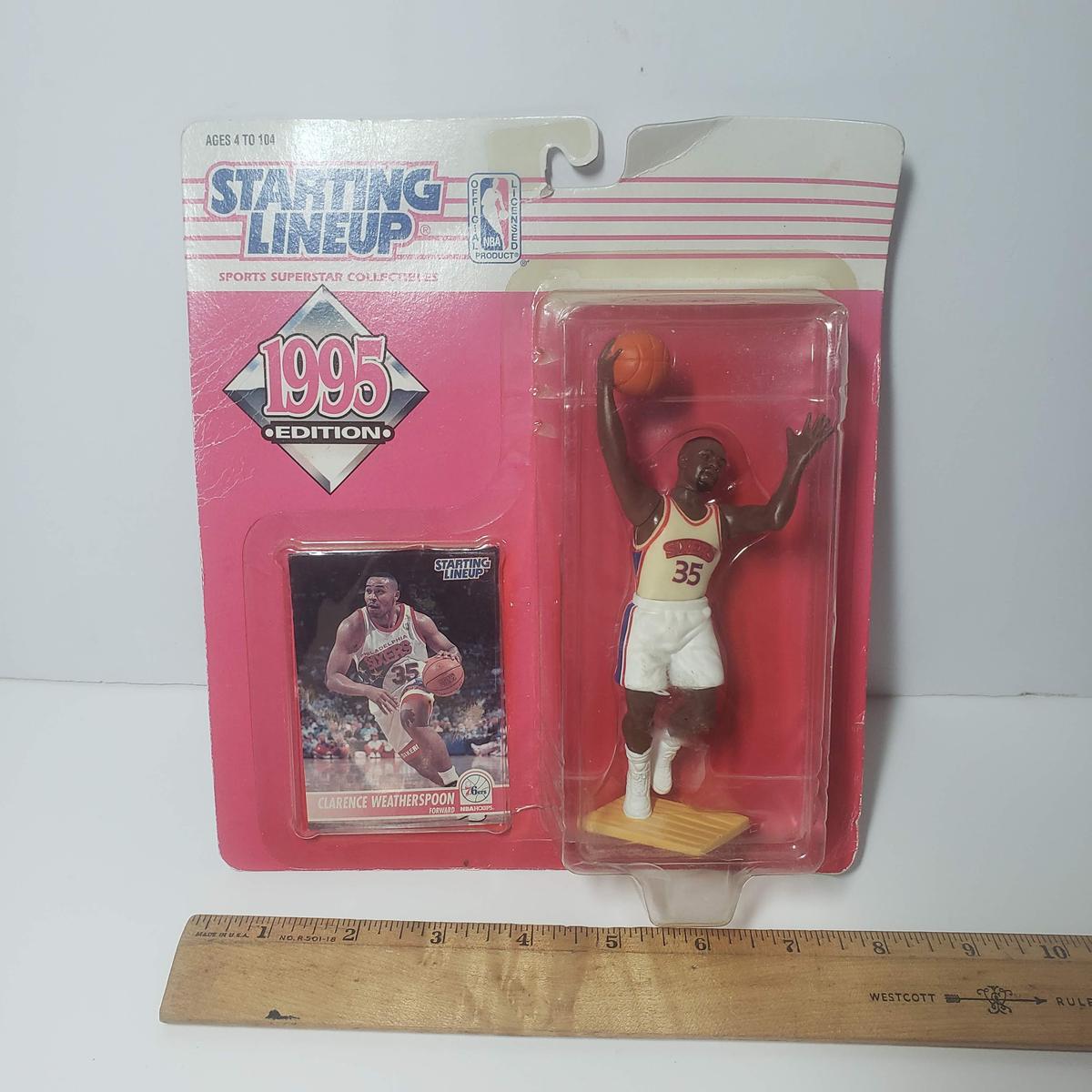 Vintage Starting Line Up Basketball Action Figure Clarence Weatherspoon