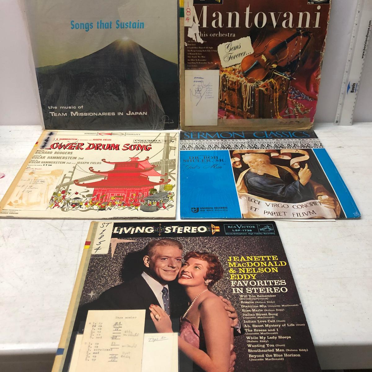 Favorites in Stereo by Jeanette MacDonald and Nelson Eddy and More Record Albums Lot of 5