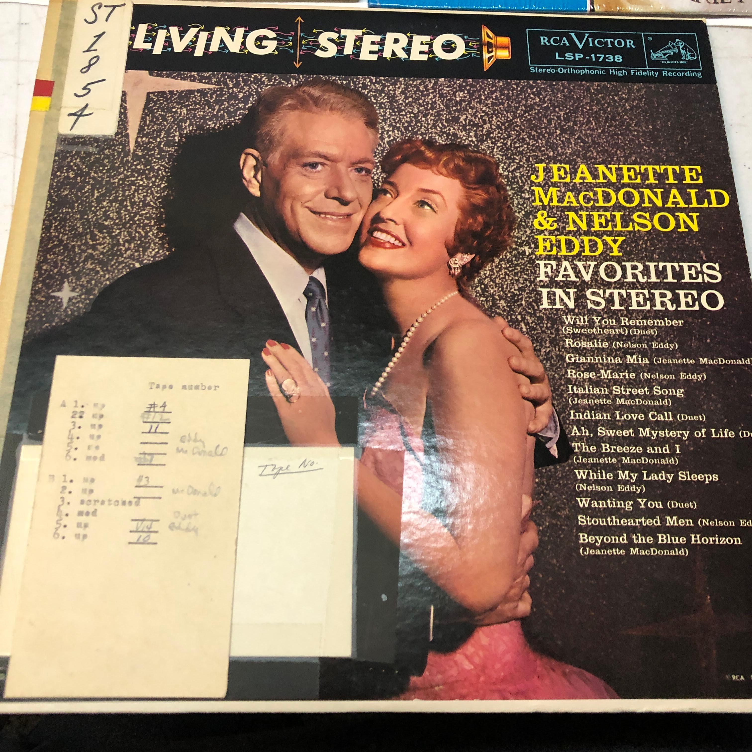 Favorites in Stereo by Jeanette MacDonald and Nelson Eddy and More Record Albums Lot of 5