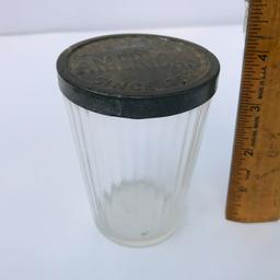 Vintage “American Quality Snuff” Glass Jar with Tin Lid