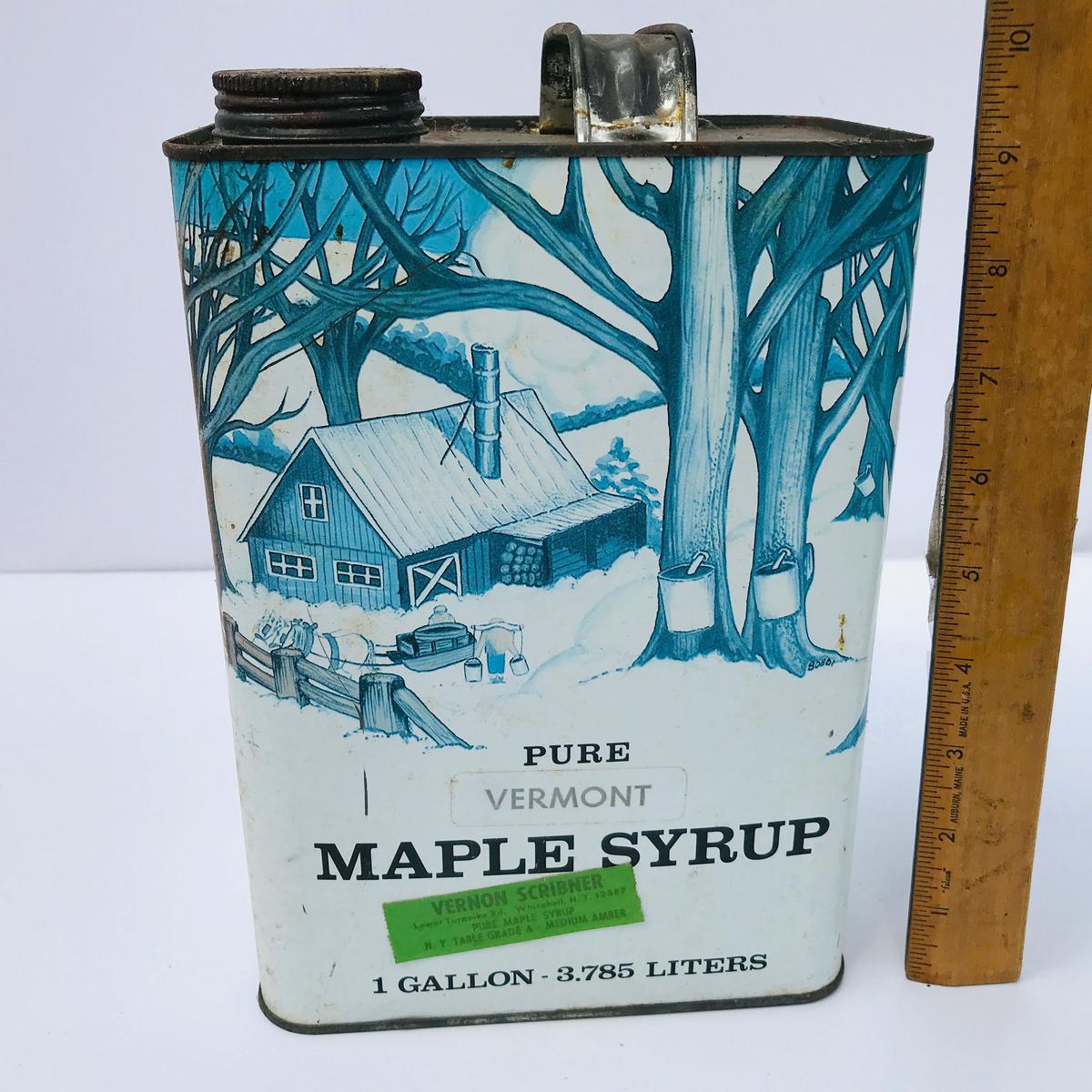 Vintage “Pure Vermont Maple Syrup” Advertisement Can