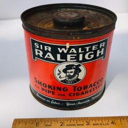 Vintage “Sir Walter Raleigh” Smoking Tobacco Advertisement Tin