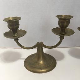 Pair of Solid Brass Candlesticks
