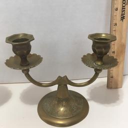 Pair of Solid Brass Candlesticks