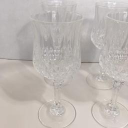 Set of Six Small Crystal Goblets