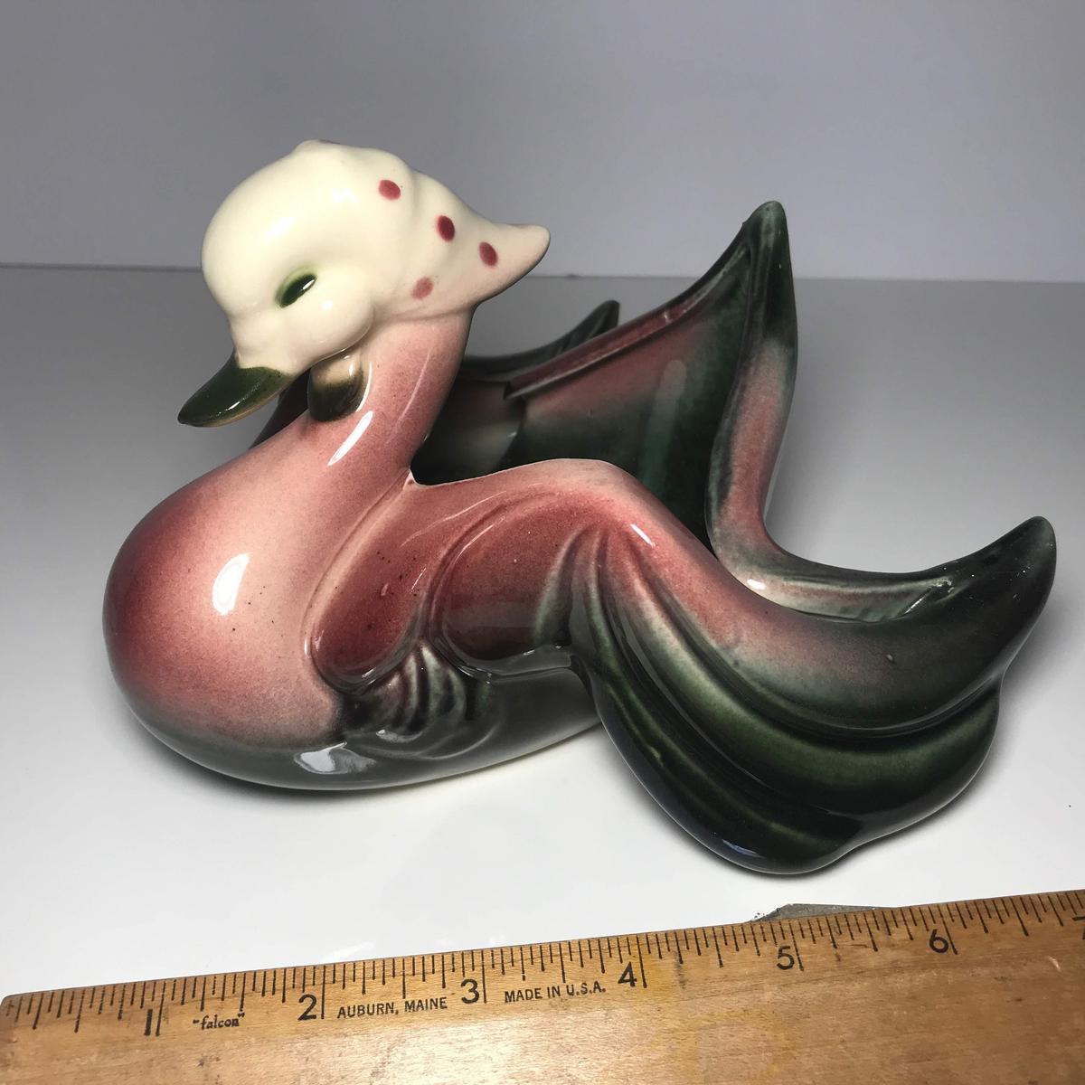 Vintage Adorable Mother Goose Signed Hull Pottery Planter