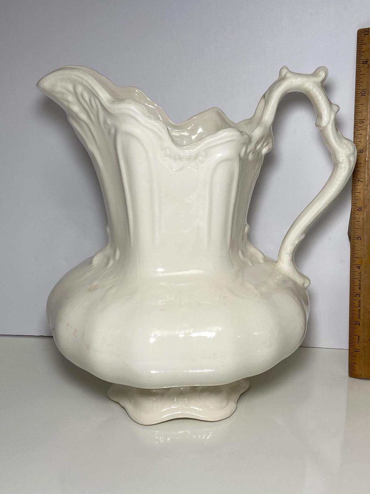 Large Vintage Ceramic Wash Pitcher