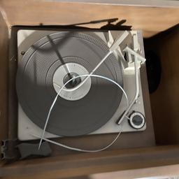 Vintage General Electric Wooden Stereo Console Phonograph - Works