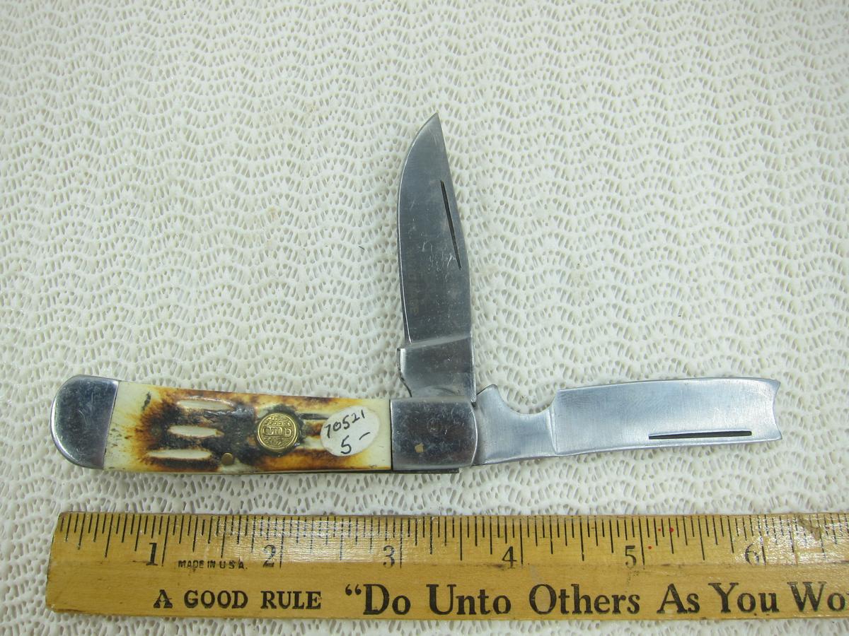 Pocket Knife 2 Blade Hand Made Pakistan - Clip & Razor Blades