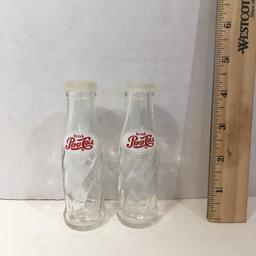 Pair of Pepsi-Cola Novelty Glass Salt and Pepper Shakers