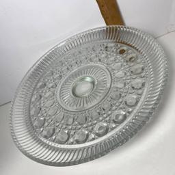 Pedestal Glass Cake Platter with Domed Top