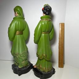 Hand Painted Ceramic Oriental Figurines