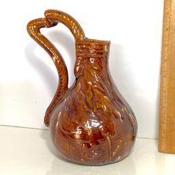 Unique Pottery Vase with Rope Handle