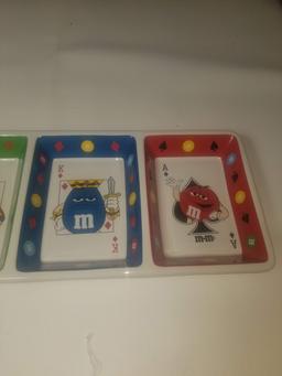 Collectible M & M Playing Card Divided Dish