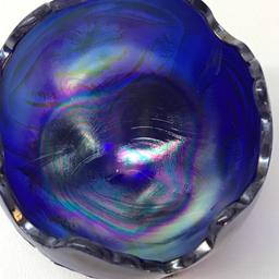 1950’s Imperial Blue Carnival Glass 3-Footed Bowl