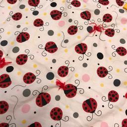 Beautiful Small Red Handmade Ladybug Quilt