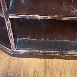 Hand Made Wooden Half Moon Bookcase with 2 Drawers