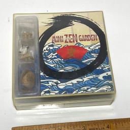 Vintage Japanese Mini Zen Garden in Plastic Case