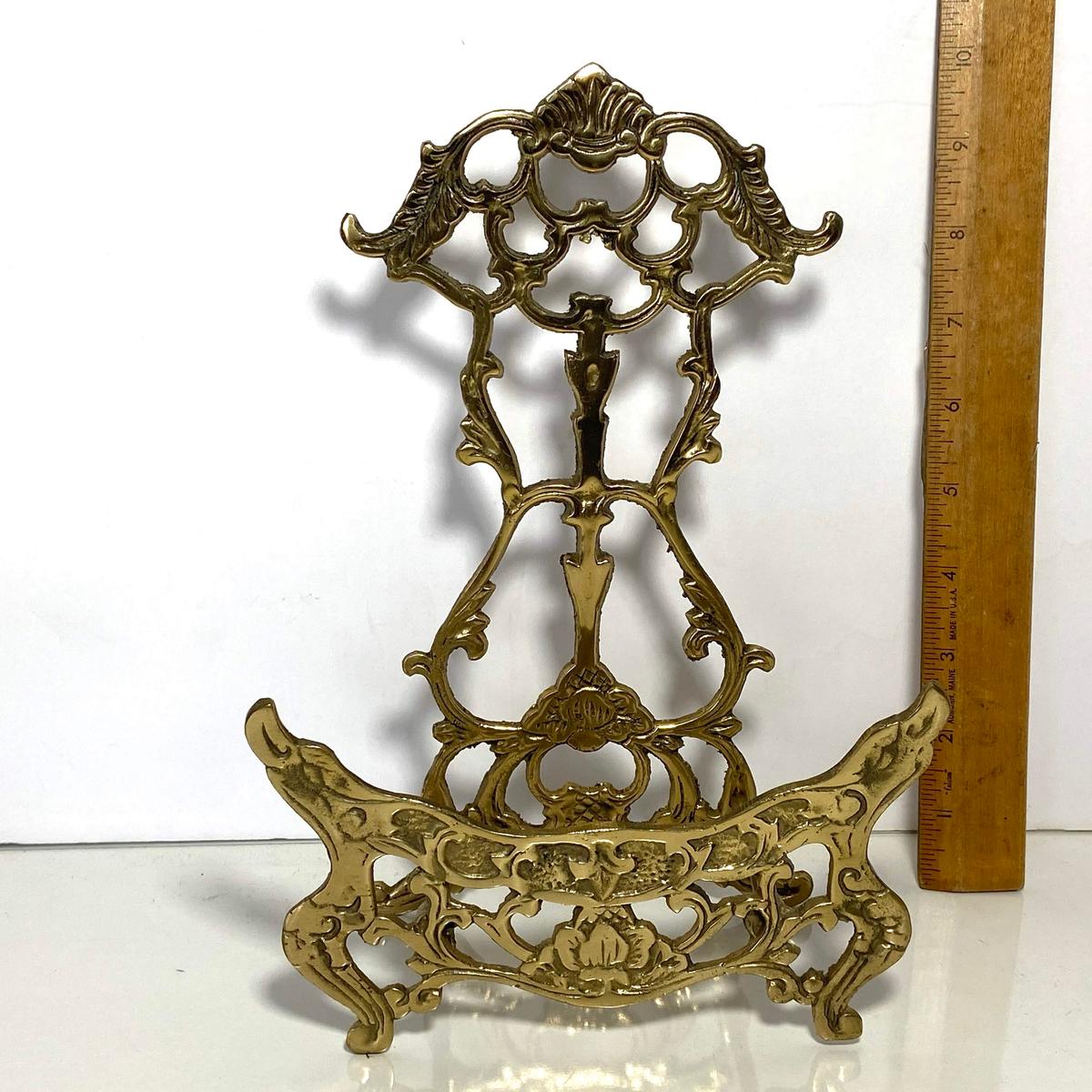 Ornate Brass Book Easel