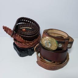 Vintage Men’s Leather Belt Lot of 6