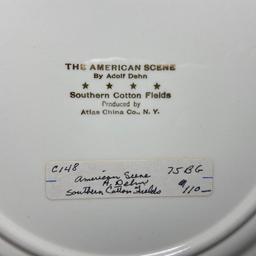 “The American Scene” By Adolf Dean Southern Cotton Fields Plate