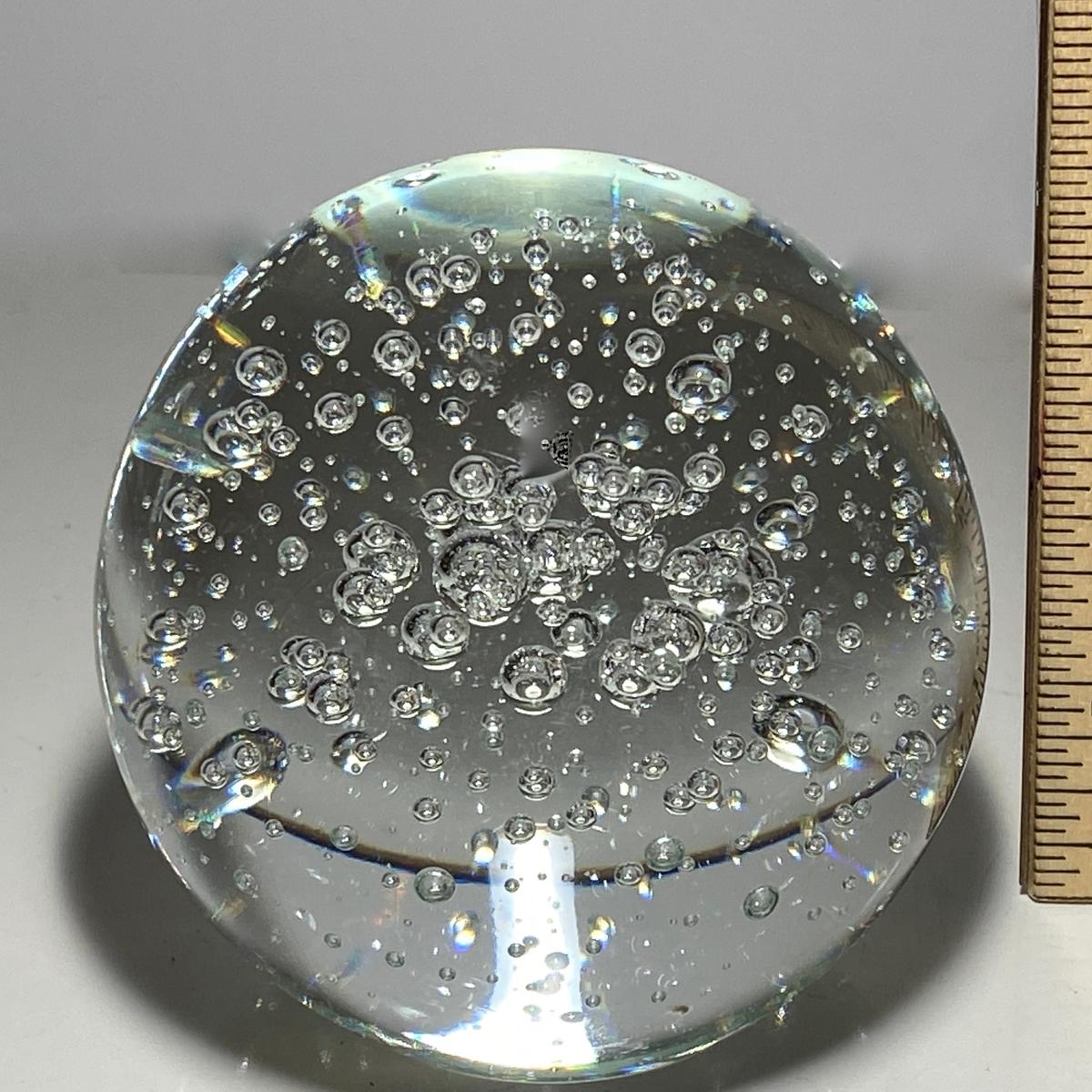 Round Glass Bubble Paperweight