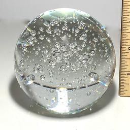 Round Glass Bubble Paperweight