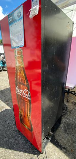 Beverage Air MT-12 Glass Door Merchandiser Refrigerator with Coca Cola Graphics -Holds 20 oz Bottles