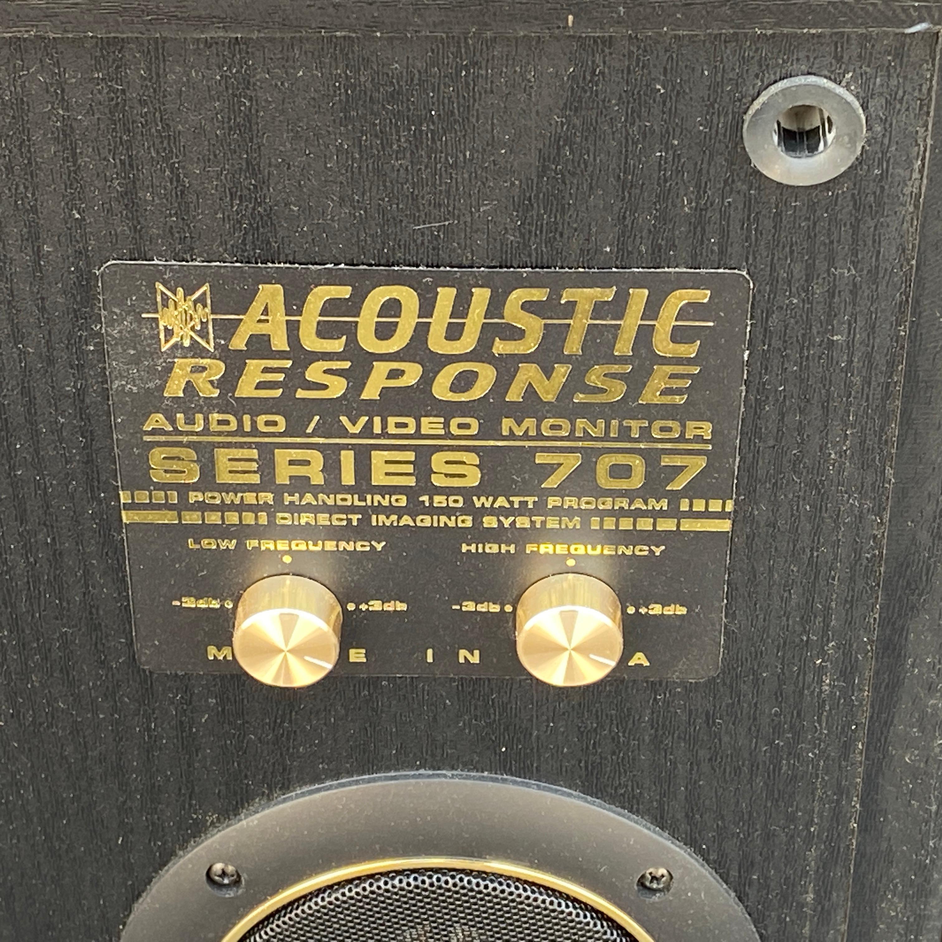 Pair of Acoustic Response Audio/Video Monitor Series 707 Speakers