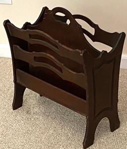 Vintage Wooden Magazine Stand