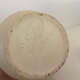 Tall Native American Sioux Pottery Vessel 9-1/2” Tall -Signed on Bottom