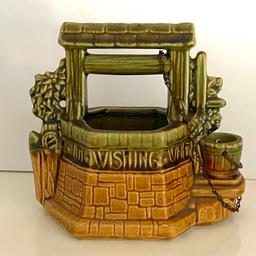 McCoy Pottery Wishing Well with Chain Signed on Bottom
