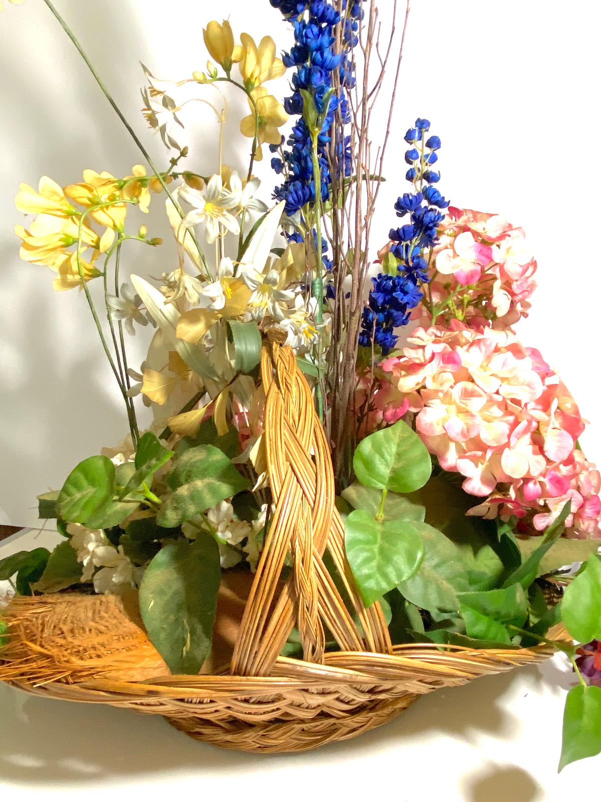 Artificial Flower Arrangement in Basket