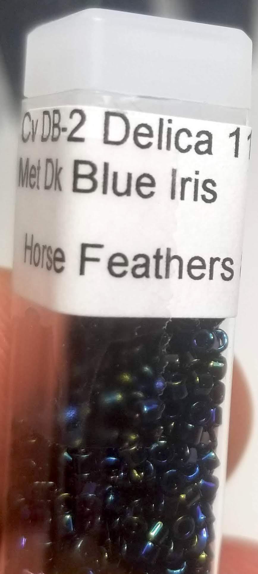 DB-2 Delica 11 Cyl - 7 Vials of Metallic Dark Blue Iris Beads