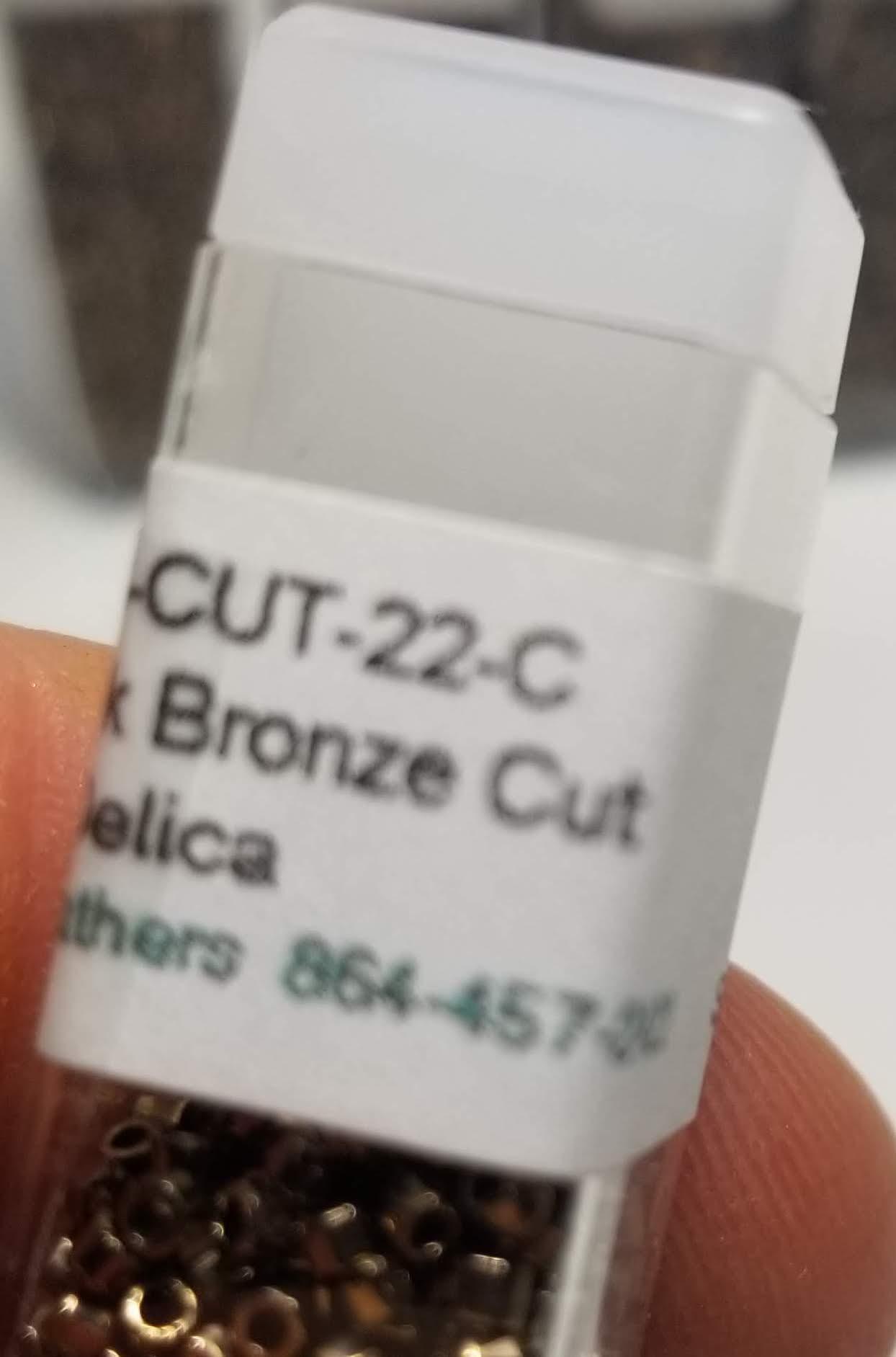 CV -DB-Cut-22-C 11/Cyl Delica - 5 vials of metallic dark bronze cut