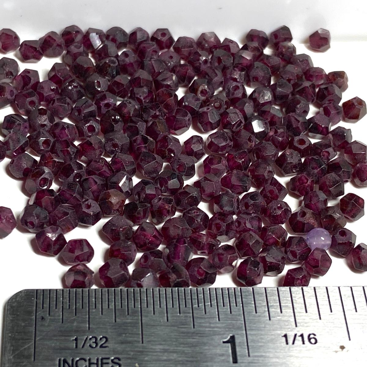 Lot of Natural Gemstone Garnet 4mm Beads