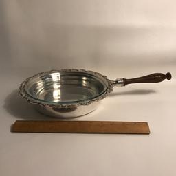 Old English Silver Plated Pan with Glass Insert